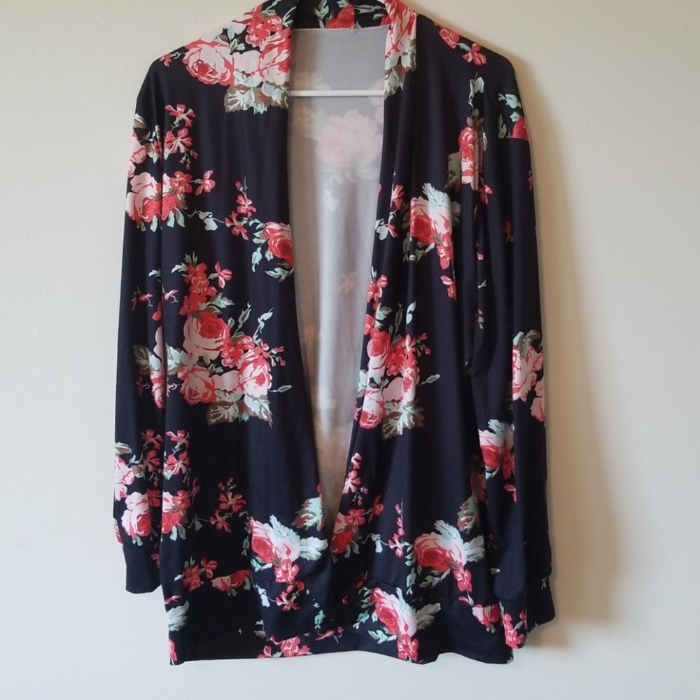 Floral open Cardigan